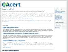 Tablet Screenshot of cacert.org